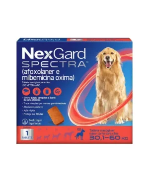 Antipulgas e Carrapatos NexGard Spectra para Cães de 30,1 a 60kg