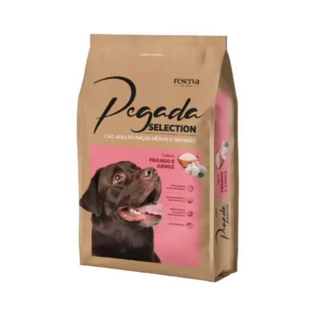 Ração Pegada Selection para Cães Adultos Raças Médias e Grande Sabor Frango e Arroz