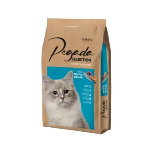 Ração Pegada Selection para Gatos Castrados Sabor Frutos do Mar