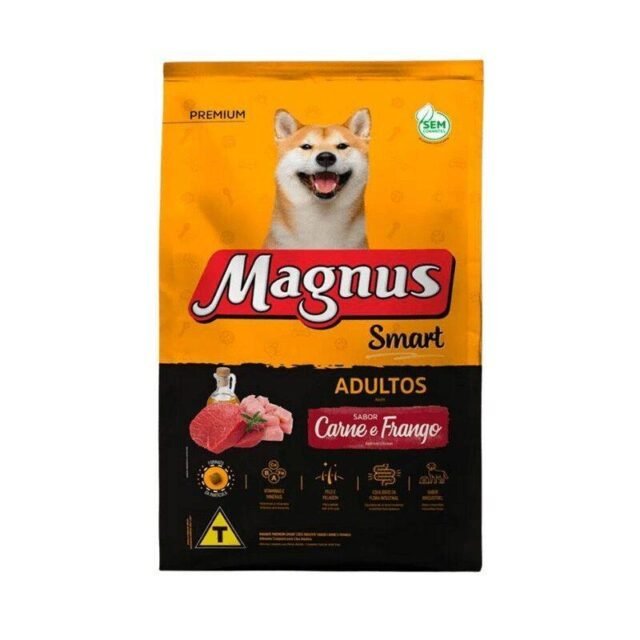 Magnus Premium Smart Cães Adultos Sabor Carne E Frango