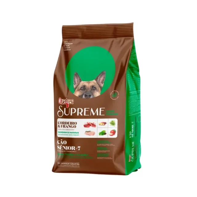 Ração Quatree Supreme Cães Sênior +7 Raças Médias e Grandes Cordeiro e Frango
