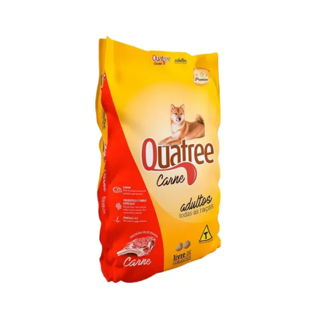 Ração Quatree Cães Adultos Todas as Raças Carne