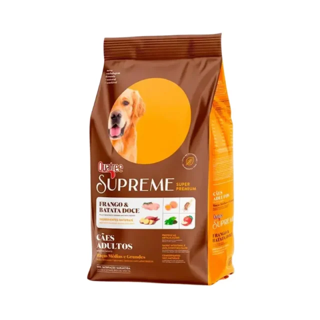 Ração Quatree Supreme Cães Adultos Raças Médias e Grandes Frango e Batata Doce