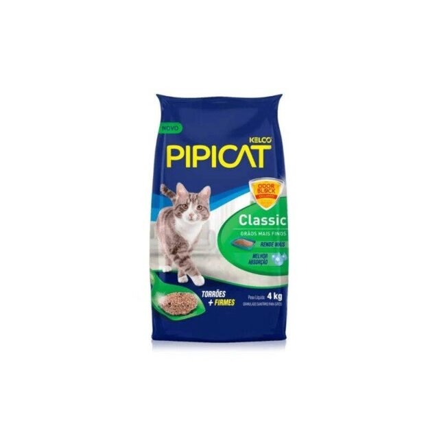 Areia Higiênica Pipicat Classic para Gatos