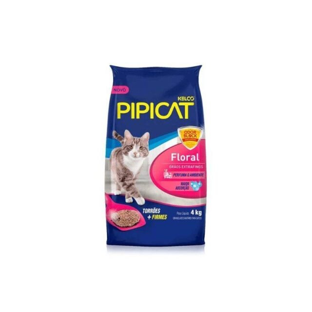Areia Higiênica Pipicat Floral para Gatos