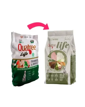 Ração Quatree Life Cães Adultos Raças Médias e Grandes Frango e Arroz