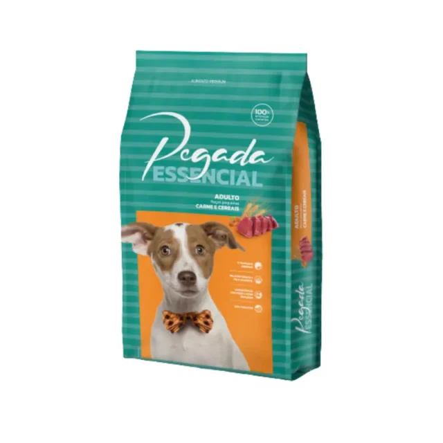 Ração Pegada Essencial para Cães Adultos Raças Pequenas Sabor Carne e Cereais 10kg