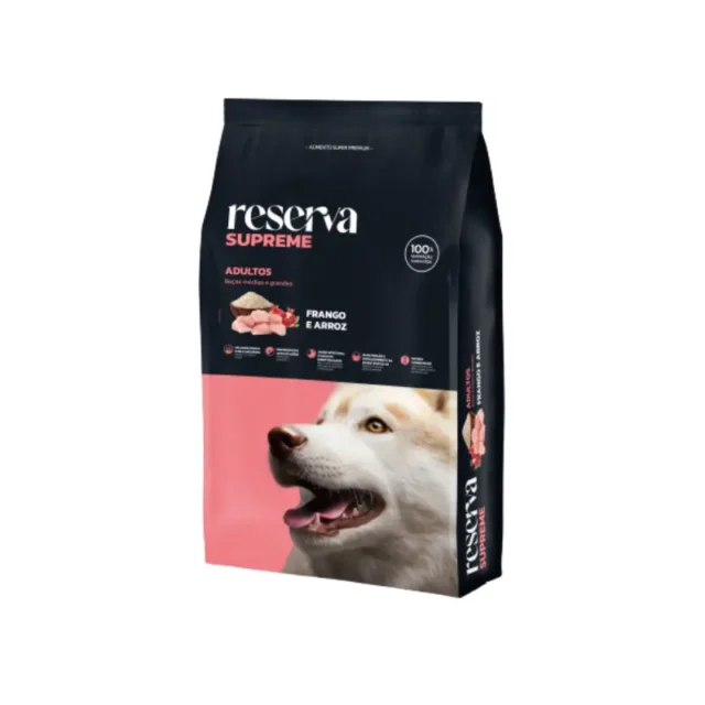 Ração Reserva Supreme para Cães Adultos Raças Médias e Grande Sabor Frango e Arroz