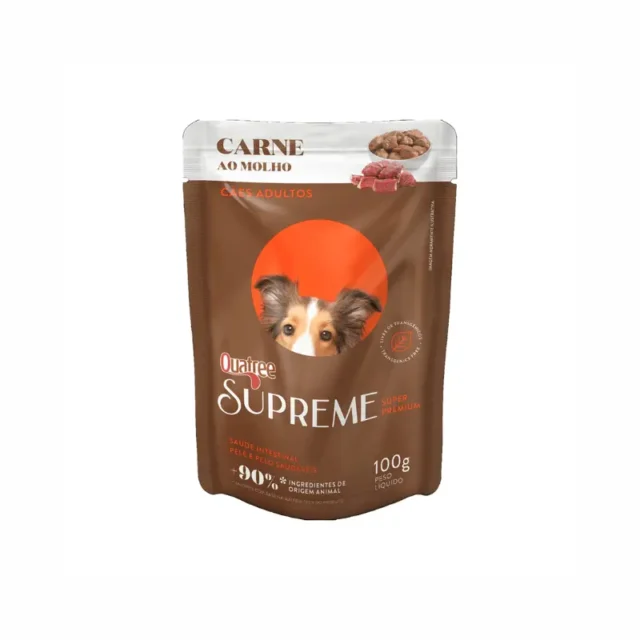 Ração Úmida Quatree para Cães Supreme Adulto Sabor Carne Sachê