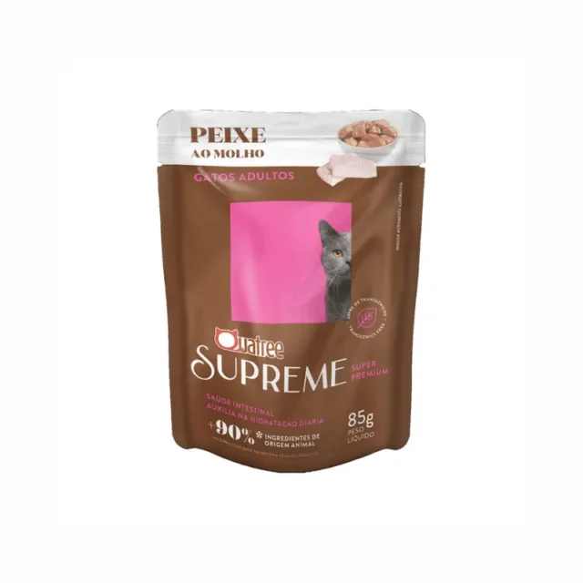 Ração Úmida Quatree para Gatos Supreme Adulto Sabor Peixe