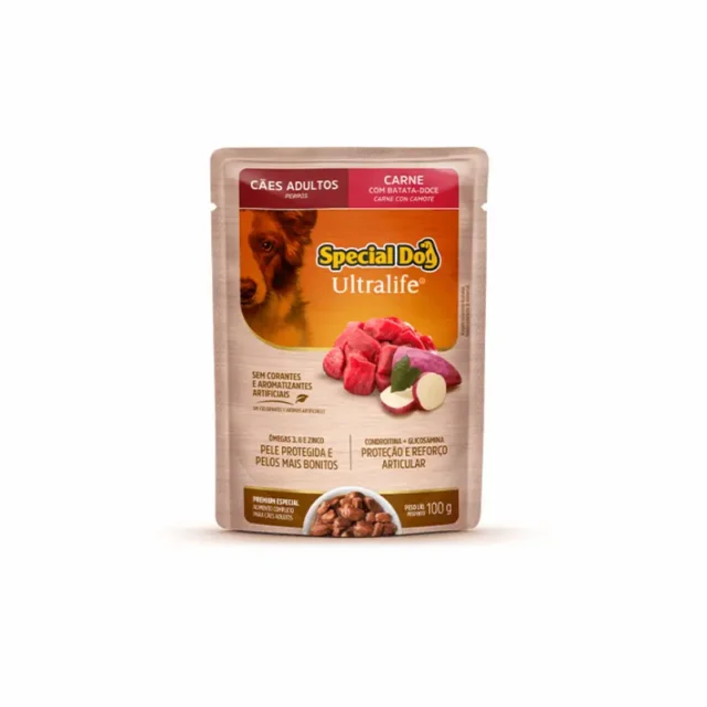 Ração Úmida Special Dog Sachê Carne para Cães Adultos