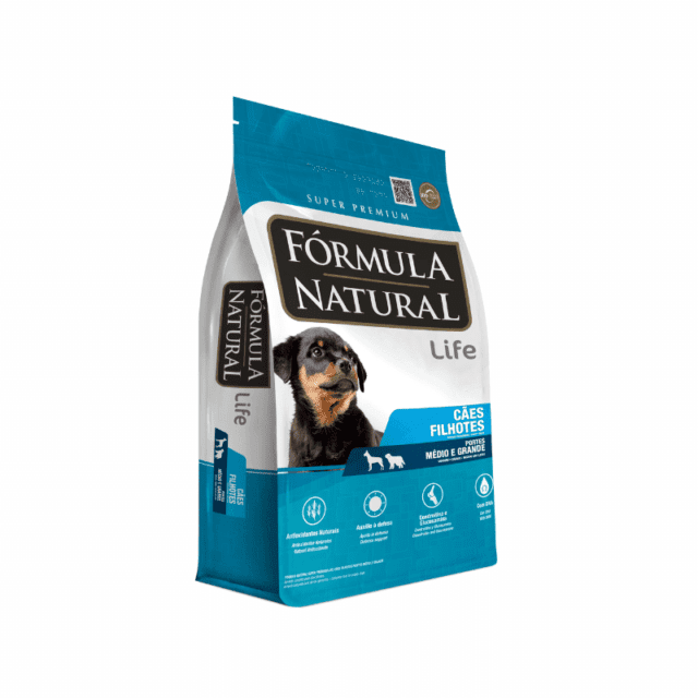 Fórmula Natural Super Premium Life Cães Filhotes Portes Médio e Grande