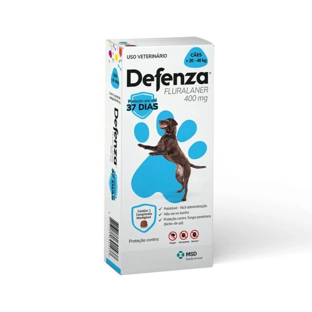 Antiparasitário MSD Defenza 200mg para Cães de 20 a 40 kg