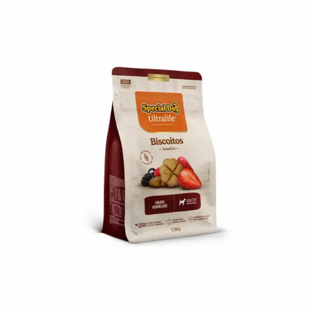 Biscoito Special Dog Ultralife Cães Adultos 250g Sabor Frutas Vermelhas